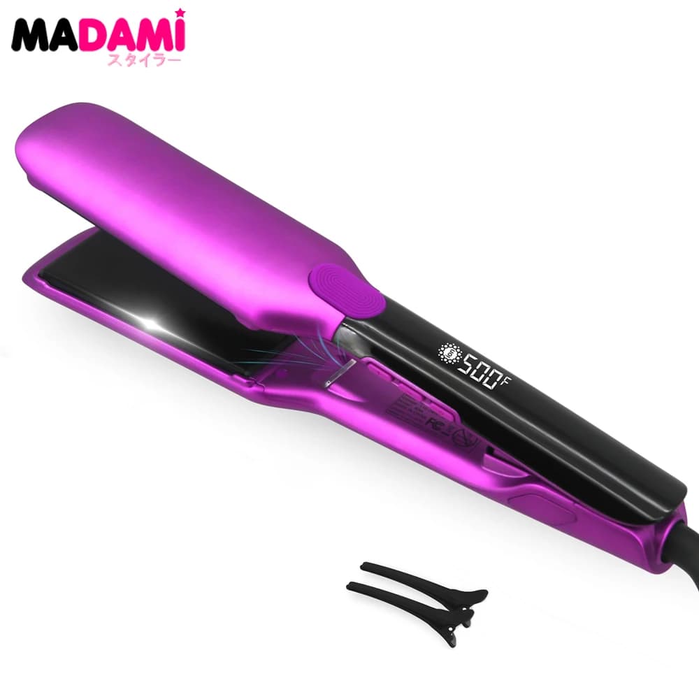 Plasma Hair Straightener 500F Ceramic Plate Fast Heat Flat Iron Smooth Frizz Professional Hair Styling Tool Dual Voltage