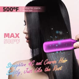 Plasma Hair Straightener 500F Ceramic Plate Fast Heat Flat Iron Smooth Frizz Professional Hair Styling Tool Dual Voltage