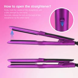 Plasma Hair Straightener 500F Ceramic Plate Fast Heat Flat Iron Smooth Frizz Professional Hair Styling Tool Dual Voltage