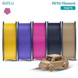 SUNLU 5KG PETG Clear Filament 1.75 ±0.02mm 1kg Spool (2.2lbs) High Toughness Neatly Wound Filament Fit Most FDM Printer
