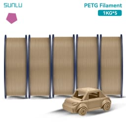 SUNLU 5KG PETG Clear Filament 1.75 ±0.02mm 1kg Spool (2.2lbs) High Toughness Neatly Wound Filament Fit Most FDM Printer
