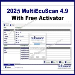 New Multiecuscan V4.8&4.9&5.2 For Fiat/Chrysler/Dodge/Jeep/Suzuki Scanner Software 4.8+ ELM327+Flat adapter Registered Unlimite