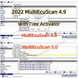 New Multiecuscan V4.8&4.9&5.2 For Fiat/Chrysler/Dodge/Jeep/Suzuki Scanner Software 4.8+ ELM327+Flat adapter Registered Unlimite