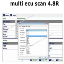 New Multiecuscan V4.8&4.9&5.2 For Fiat/Chrysler/Dodge/Jeep/Suzuki Scanner Software 4.8+ ELM327+Flat adapter Registered Unlimite