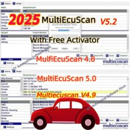 New Multiecuscan V4.8&4.9&5.2 For Fiat/Chrysler/Dodge/Jeep/Suzuki Scanner Software 4.8+ ELM327+Flat adapter Registered Unlimite