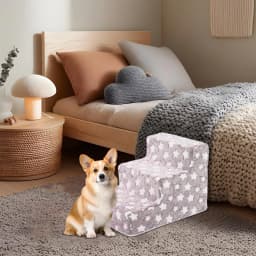 Dog Steps For Bed 3 Steps Dog Stairs Ramp For High Beds Removable Non-Slip Climbing Pet Ramp Washable Cat Ladder For Chair Sofa
