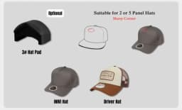 New Digital Double Heater Automatic Open Printing Hat Cap Heat Press Machine With Multi-Timer 3 Cap Mats Included