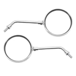 Artudatech Pair Chrome M10 Rearview Mirrors - 2 Type Stems For Kawasaki Z1 Z1000 Z 900 Z 1000