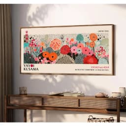 Yayoi Kusama Flower Exhibition Poster Canvas Painting Print Japanese Wall Art Picture for Living Room Home Decor Cuadros Zoro