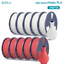 SUNLU 10KG(PLA Classic)High Speed Matte PLA Filament 1.75mm 1kg Spool (2.2lbs) High Speed Printing Filament Fit Most FDM Printer