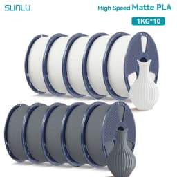 SUNLU 10KG(PLA Classic)High Speed Matte PLA Filament 1.75mm 1kg Spool (2.2lbs) High Speed Printing Filament Fit Most FDM Printer