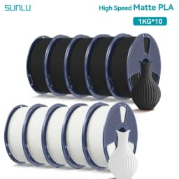 SUNLU 10KG(PLA Classic)High Speed Matte PLA Filament 1.75mm 1kg Spool (2.2lbs) High Speed Printing Filament Fit Most FDM Printer