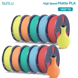 SUNLU 10KG(PLA Classic)High Speed Matte PLA Filament 1.75mm 1kg Spool (2.2lbs) High Speed Printing Filament Fit Most FDM Printer
