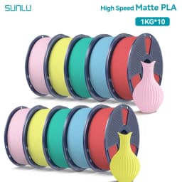 SUNLU 10KG(PLA Classic)High Speed Matte PLA Filament 1.75mm 1kg Spool (2.2lbs) High Speed Printing Filament Fit Most FDM Printer