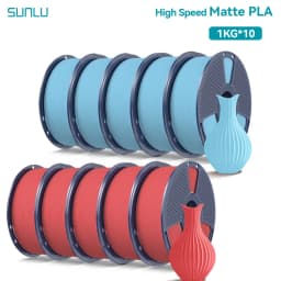 SUNLU 10KG(PLA Classic)High Speed Matte PLA Filament 1.75mm 1kg Spool (2.2lbs) High Speed Printing Filament Fit Most FDM Printer