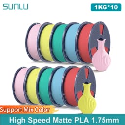 SUNLU 10KG(PLA Classic)High Speed Matte PLA Filament 1.75mm 1kg Spool (2.2lbs) High Speed Printing Filament Fit Most FDM Printer