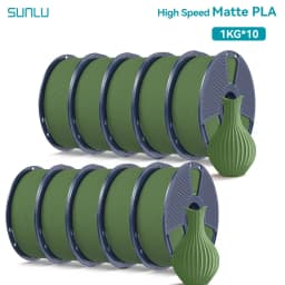 SUNLU 10KG(PLA Classic)High Speed Matte PLA Filament 1.75mm 1kg Spool (2.2lbs) High Speed Printing Filament Fit Most FDM Printer