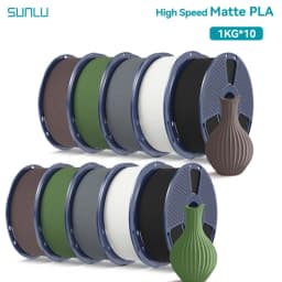 SUNLU 10KG(PLA Classic)High Speed Matte PLA Filament 1.75mm 1kg Spool (2.2lbs) High Speed Printing Filament Fit Most FDM Printer