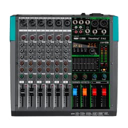 6/8/12/16 Channels Audio Sound Mixer Depusheng Mixing DJ Console USB 48V Phantom Power 256 DSP Effects Sound Table for Stage
