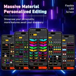 LED Eyes Programmable RGB Devil Eyes Light for Cars Windshield Eyes Flex LED Display DIY Pattern for Car Trucks Pickups