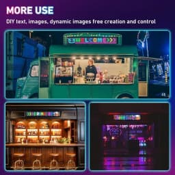 LED Eyes Programmable RGB Devil Eyes Light for Cars Windshield Eyes Flex LED Display DIY Pattern for Car Trucks Pickups