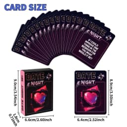 Couples Card Game Deep Conversation Couple Questions Card Games 50-Sheet Romantic Relationship Deck Activity For Travel Road