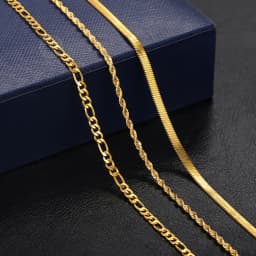 Fashion Gold Chain Necklace for Women Herringbone Rope Foxtail Figaro Curb Link Chain Choker Jewelry Accessories Wholesale