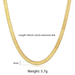 Fashion Gold Chain Necklace for Women Herringbone Rope Foxtail Figaro Curb Link Chain Choker Jewelry Accessories Wholesale