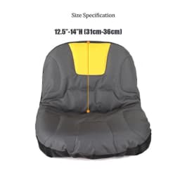 Universal Riding Lawn Mower Tractor Seat Cover Comfortable Padded Comfort Pad With 2 Back Storage Pouch Durable 600D Oxford