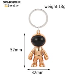 SOMEHOUR Handmade 3D Astronaut Space Robot Spaceman Keychain New Fashion Car Bag Keyring Holder Gadgets Accessories Friend Gift