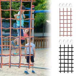 Crawling Net Playground Cargo Net 89 Inch X 46 Inch Rainbow Climbing Nets For Kids Summer Camp