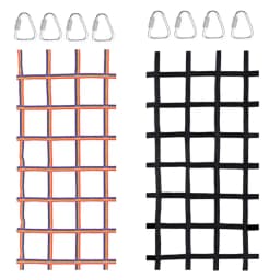 Crawling Net Playground Cargo Net 89 Inch X 46 Inch Rainbow Climbing Nets For Kids Summer Camp