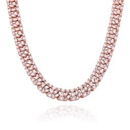 GUCY 12mm High Quality Baguette Chain Link Necklace Vintage Men Necklace Hip Hop Fashion Jewelry Gift