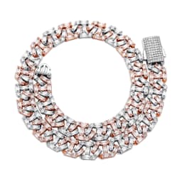 GUCY 12mm High Quality Baguette Chain Link Necklace Vintage Men Necklace Hip Hop Fashion Jewelry Gift