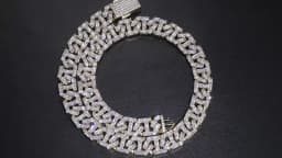 GUCY 12mm High Quality Baguette Chain Link Necklace Vintage Men Necklace Hip Hop Fashion Jewelry Gift