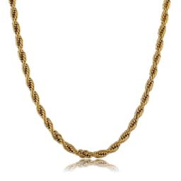 JINAO 2021 European and American style 5mm High Quality Rope Necklace Gold Color and Silver Color Chain String Necklace For Men