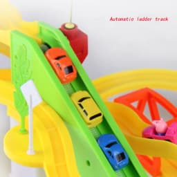 Children's DIY Track Railway Car Plastic Parking Toy Set Multilayer Assemble Rail Railway Car Garage Track Educational Kids Toys