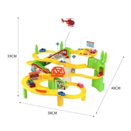 Children's DIY Track Railway Car Plastic Parking Toy Set Multilayer Assemble Rail Railway Car Garage Track Educational Kids Toys