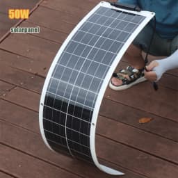 50W 100W Monocrystalline Flexible Solar Panel Kit 12V Battery Charger System For Home Camping Car RV Boat Off-grid Applications