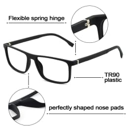 Prescription Glasses Men Blue Anti Light Glasses TR90 Black Computer Eyeglasses Frames For Men Myopia Fake Glasses Frame oculos