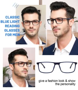 Prescription Glasses Men Blue Anti Light Glasses TR90 Black Computer Eyeglasses Frames For Men Myopia Fake Glasses Frame oculos