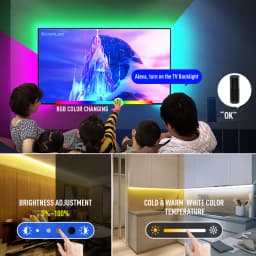 Smart ZigBee 3.0 Controller Dimmable Ambiance LED Kit with 5m RGBCCT LED Light Strips compatible ZigBee HUB Bridge,Echo Plus
