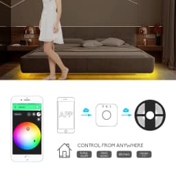Smart ZigBee 3.0 Controller Dimmable Ambiance LED Kit with 5m RGBCCT LED Light Strips compatible ZigBee HUB Bridge,Echo Plus