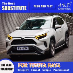 AKD Head Lamp for Toyota RAV4 LED Headlight 2019-2022 Headlights RAV4 DRL Turn Signal High Beam Angel Eye Projector Lens