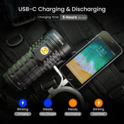 SOFIRN Q8 Plus 6*XHP50.2 LED Torch 21700 USB C Rechargeable 16000lm Powerful Flashlight EDC Portable Lantern Lamp BLF Anduril 2