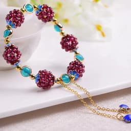 Natural Amazonite Clear Shining Cystal Adjustable Beaded Strand Bracelets for Women Girls Party Fashion Jewelry
