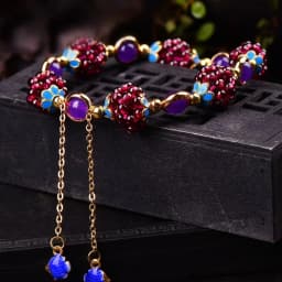 Natural Amazonite Clear Shining Cystal Adjustable Beaded Strand Bracelets for Women Girls Party Fashion Jewelry
