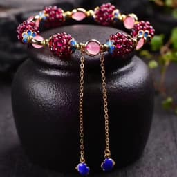 Natural Amazonite Clear Shining Cystal Adjustable Beaded Strand Bracelets for Women Girls Party Fashion Jewelry