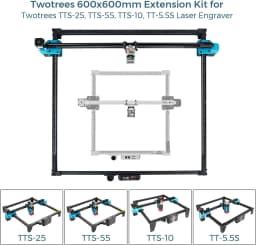 Laser Engraver Expansion Kit DIY Desktop Laser Engraving Aluminum Profile Frame 400/600mm Upgrade Kit For TTS-55 Pro TTS-10 Pro