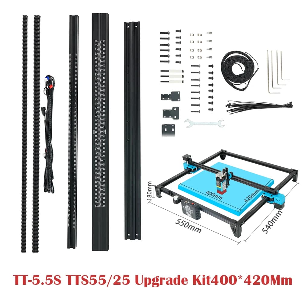 Laser Engraver Expansion Kit DIY Desktop Laser Engraving Aluminum Profile Frame 400/600mm Upgrade Kit For TTS-55 Pro TTS-10 Pro